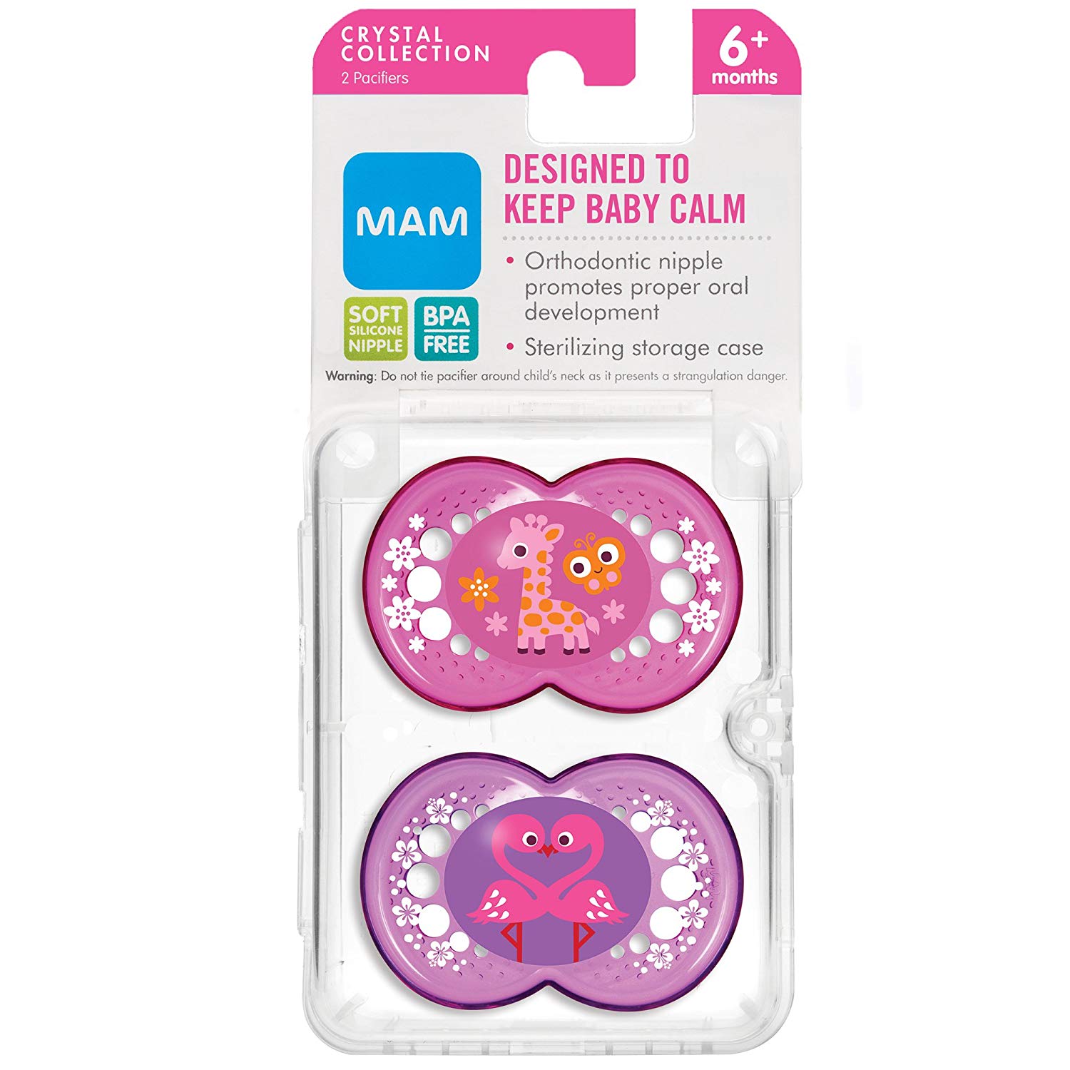 MAM Kız Bebek Emziği (6+ Ay) (2Adet) 13275 MAM Kız Bebek Emziği (6+ Ay) (2Adet) 13275