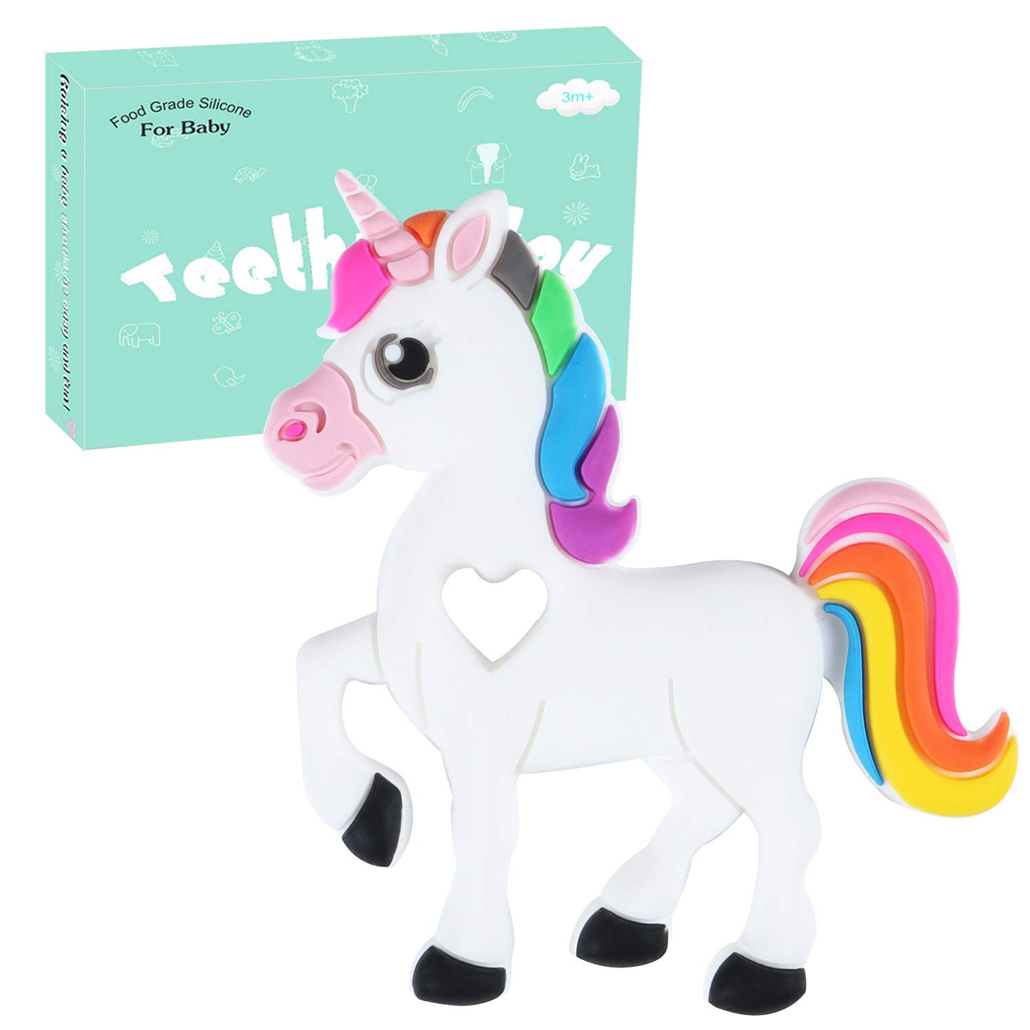 BESTWIN Silikon Unicorn Bebek Diş Kaşıyıcı 13501