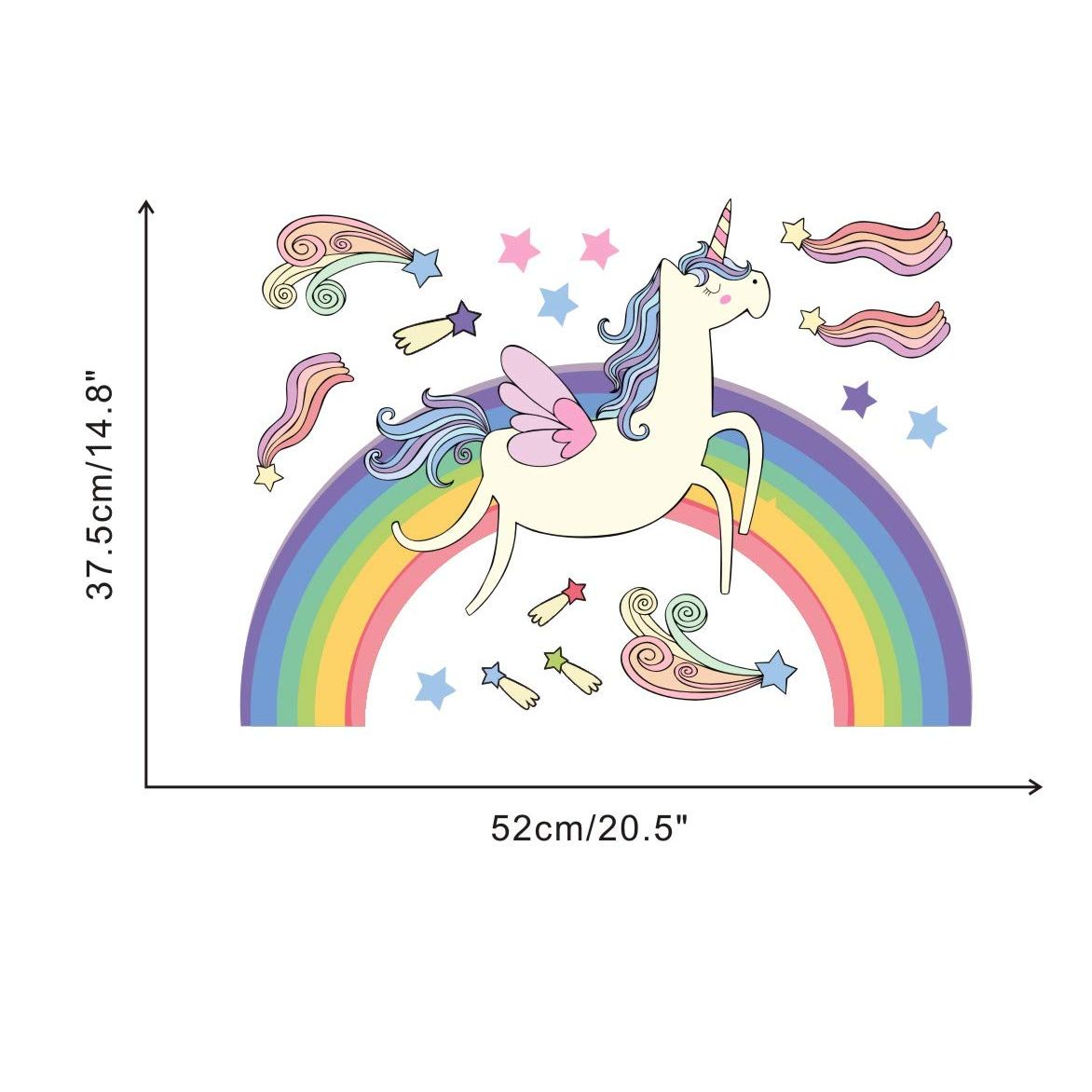 Arttop Gökkuşağı Unicorn Duvar Sticker 26711 Arttop Gökkuşağı Unicorn Duvar Sticker 26711