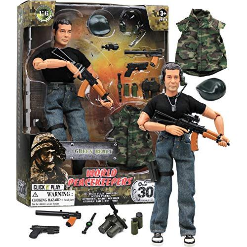 Click N Play Military Green Beret Elite Swat Unit Action Figür 34140