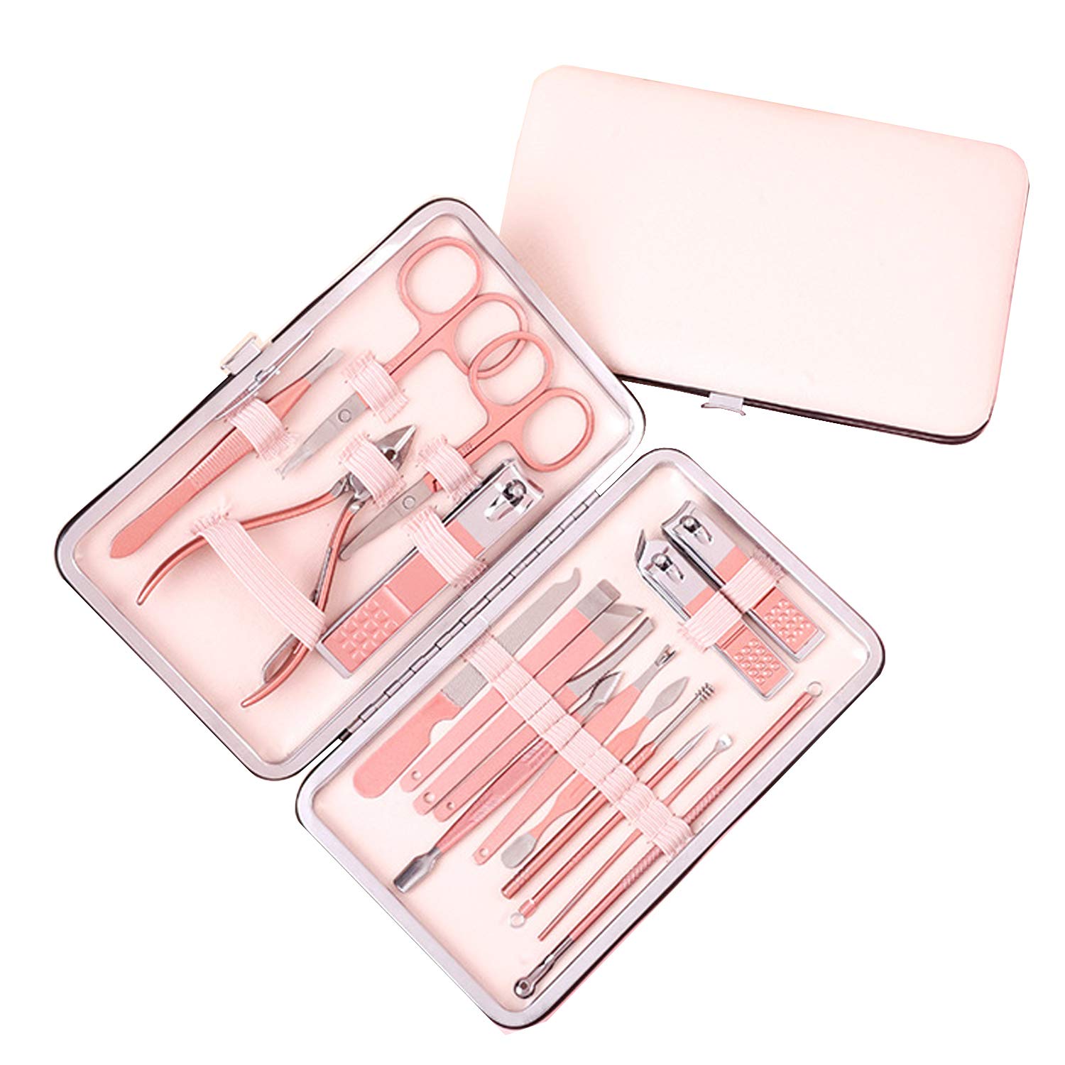 OTMEBPY 18 Parça Manikür Pedikür Seti (Pembe)