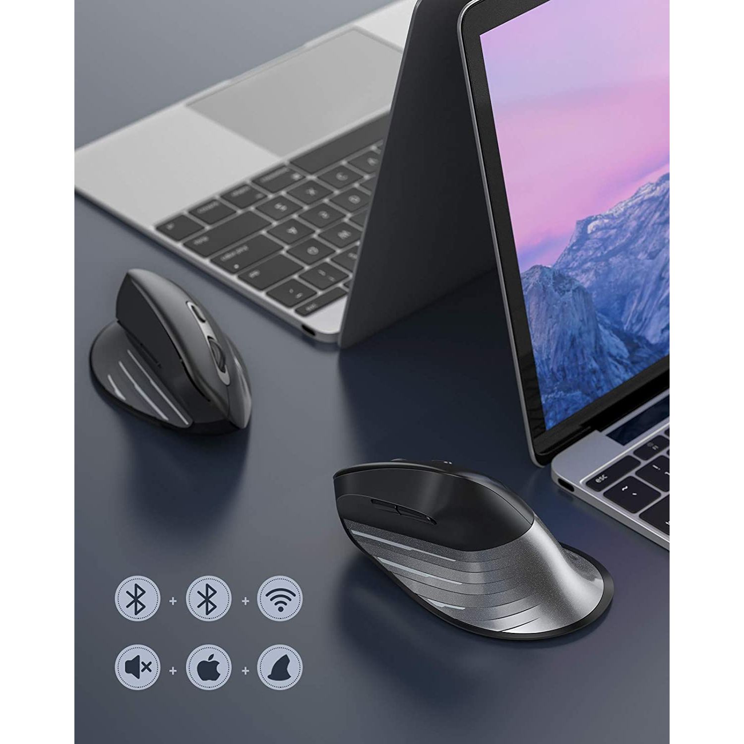 Jelly Comb Bluetooth Vertical Mouse (Gri) 42448