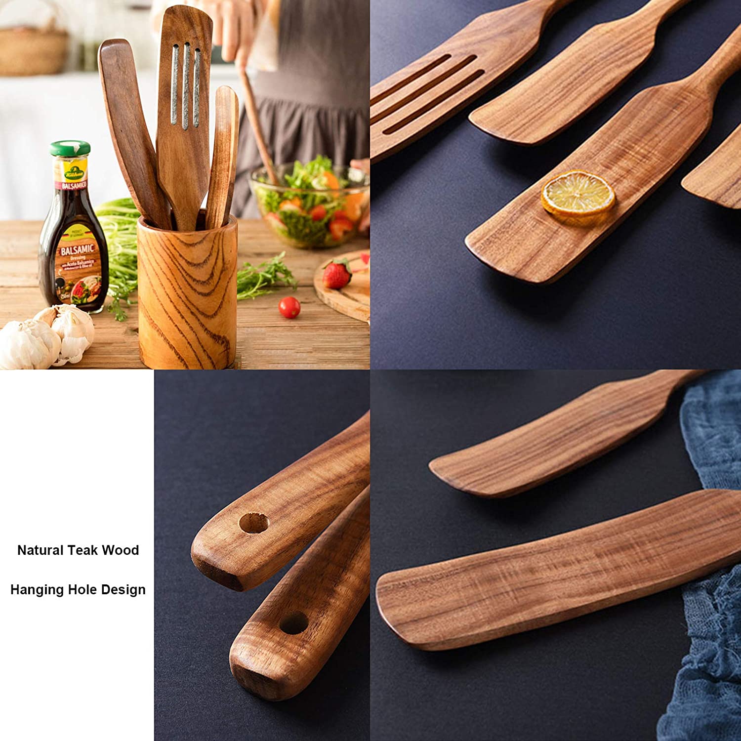 Ubrand Ahşap Spatula Seti (4 Parça) (Kahve) 50551
