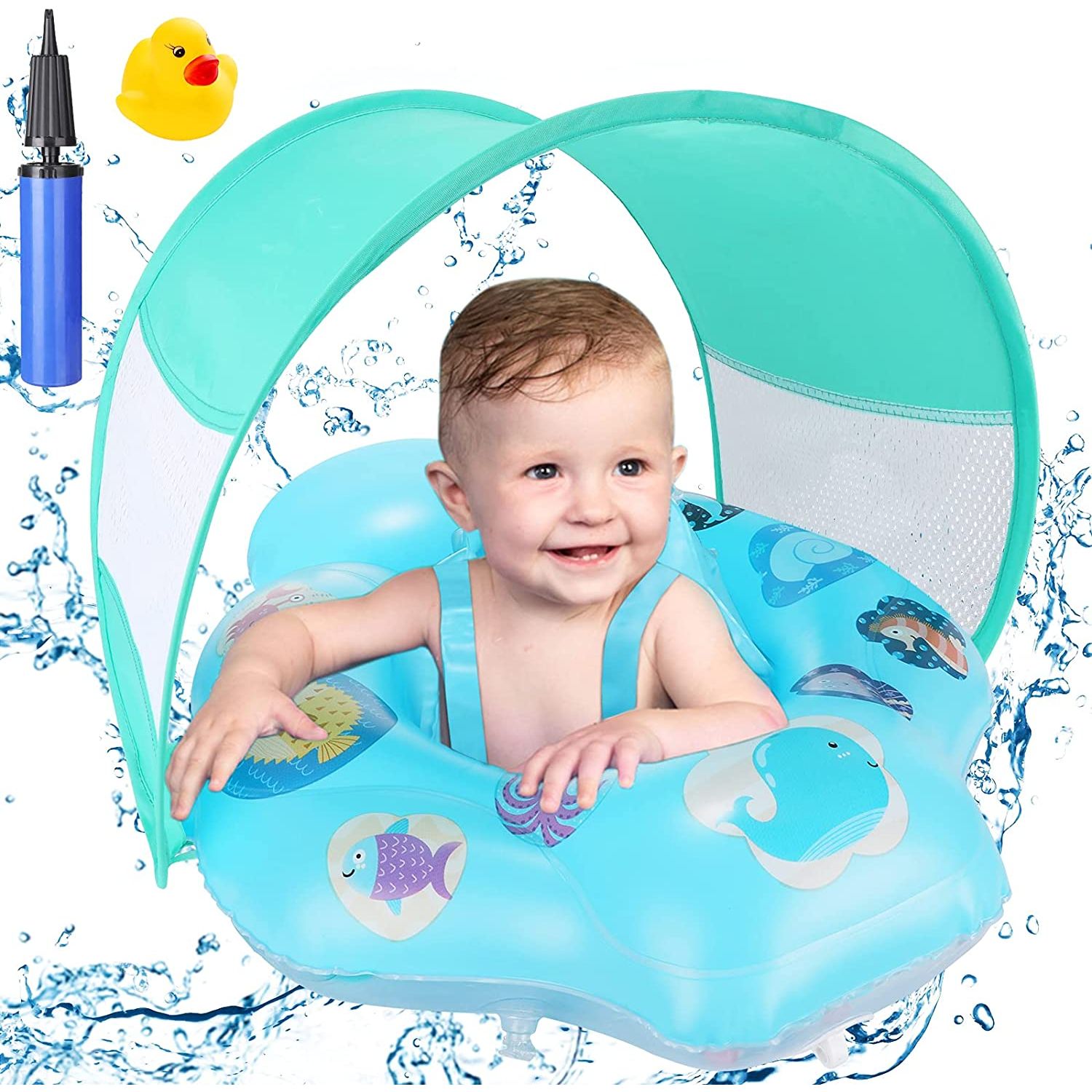 Fixget Şişme Bebek Simidi (Mavi) 52466