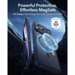 ESR Classic Hybrid iPhone 18 Pro Max Manyetik K�l�f -Frosted Blue