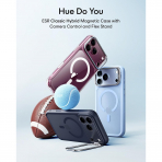ESR Classic Hybrid iPhone 18 Pro Max Standl� K�l�f-Frosted Blue
