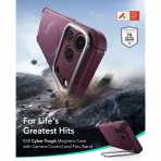 ESR Cyber Tough Flex iPhone 18 Pro Max Stand K�l�f-Burgundy