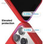 elago Premium iPhone 18 Pro Max Manyetik Silikon K�l�f-Red