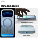 elago Premium iPhone 18 Pro Max Manyetik Silikon K�l�f-Light Blue