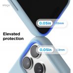 elago Premium iPhone 18 Pro Max Manyetik Silikon K�l�f-Light Blue