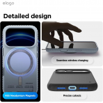 elago iPhone 18 Pro Manyetik Kenarl� Silikon K�l�f-Light Blue