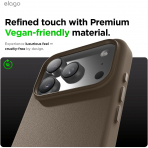 elago iPhone 18 Pro Manyetik Vegan Deri K�l�f-Taupe