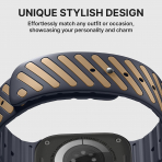 Bandletic Apple Watch Ultra 4 Manyetik Silikon Kay��-Anthracite Gray/Ochre