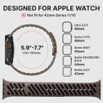Bandletic Apple Watch Ultra 4 Manyetik Silikon Kay��-Brown/Black