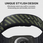 Bandletic Apple Watch Ultra 4 Manyetik Silikon Kay��-White/Grey