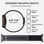 Bandletic Apple Watch Ultra 4 Silikon Kay��-Charcoal/Black