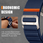 Bandletic Apple Watch Ultra 4 Esnek Naylon Kay��-Navy Blue