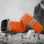 Bandletic Apple Watch Ultra 4 Esnek Naylon Kay��-Orange