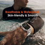 WINGLE Apple Watch Ultra 4 Silikon Kay��-Titanium