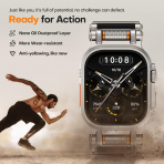 TAURI Apple Watch Ultra 4 Silikon Kay�� -Black