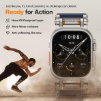 TAURI Apple Watch Ultra 4 Silikon Kay�� -Navy Blue