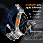 TAURI Apple Watch Ultra 4 Silikon Kay�� -Navy Blue