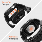 Fullmosa Apple Watch Ultra 4 Silikon Kay�� -Black