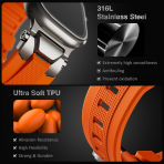 ULTIMAL Apple Watch Ultra 4 Silikon Kay�� -Titanium Orange
