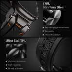 ULTIMAL Apple Watch Ultra 4 Silikon Kay�� -Black Black