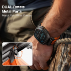 ULTIMAL Apple Watch Ultra 4 Silikon Kay�� -Black Orange