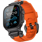 ULTIMAL Apple Watch Ultra 4 Silikon Kay�� -Black Orange