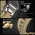 ULTIMAL Apple Watch Ultra 4 Silikon Kay�� -Titanium Beige