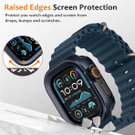 Amizee Apple Watch Ultra 4 Bumper K�l�f-Blue