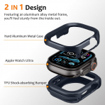 Amizee Apple Watch Ultra 4 Bumper K�l�f-Blue