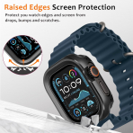 Amizee Apple Watch Ultra 4 Bumper K�l�f-Black