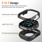 Amizee Apple Watch Ultra 4 Bumper K�l�f-Black