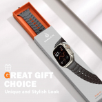 Bandletic Apple Watch 12 Silikon Kay��-Spacegray Orange