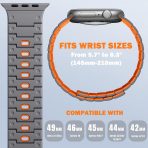 Bandletic Apple Watch 12 Silikon Kay��-Spacegray Orange
