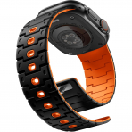 Bandletic Apple Watch 12 Silikon Kay��-Black Orange