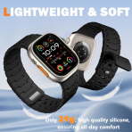 Bandletic Apple Watch 12 Silikon Kay��-Black
