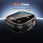 Goton Apple Watch Ultra 4 Bumper K�l�f -Black Titanium 