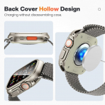 Goton Apple Watch Ultra 4 Bumper K�l�f -Natural Titanium 