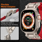 KADES Apple Watch Ultra 4 Sportif Kay�� -Red Titanium 