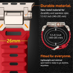 KADES Apple Watch Ultra 4 Sportif Kay�� -Red Titanium 