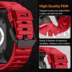 KADES Apple Watch Ultra 4 Sportif Kay�� -Red Black 