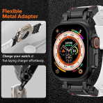 KADES Apple Watch Ultra 4 Sportif Kay�� -Glow White Black 