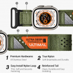 ULTIMAL Apple Watch Ultra 4 Naylon Kay�� -Military Green