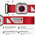 ULTIMAL Apple Watch Ultra 4 Naylon Kay�� -Red