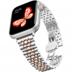 baozai Apple Watch Ultra 4 �elik Kay�� -Silver Rose Gold