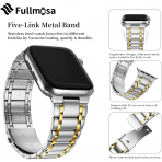 Fullmosa Apple Watch Ultra 4 �elik Kay��-Silver And Gold